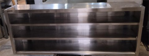 Ποτηριέρα Ανοιχτή Ανοξείδωτη Χωρίς Πόρτες 180x34x70Cm Μεταχειρισμένη